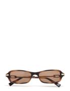 Bamboozler Firkantede Solbriller Brown Le Specs