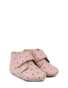 Beginners? Velcro Print Slippers Hjemmesko Pink Pom Pom