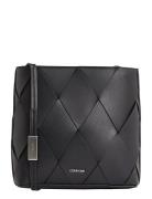 Ck Woven Square Crossbody Bags Crossbody Bags Black Calvin Klein