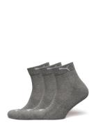 Puma Unisex Cushi D Quarter 3P Sport Sport Clothing Sport Socks Grey P...