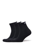 Puma Unisex Quarter Plain 3P Sport Sport Clothing Sport Socks Black PU...