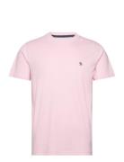 S/S Embroidered Logo Tops T-Kortærmet Skjorte Pink Original Penguin