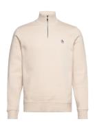 L/S Fleece Quarter Z Tops Knitwear Half Zip Jumpers Cream Original Pen...