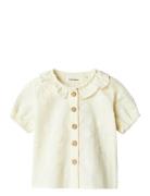 Nbffranny Ss Loose Shirt Lil Tops Shirts Short-sleeved Shirts Cream Li...