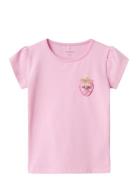 Nmffedorar Ss Top Box Tops T-Kortærmet Skjorte Pink Name It