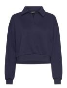 Collar Sweater Tops Sweatshirts & Hoodies Sweatshirts Navy Gina Tricot