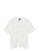 Vmsolvei Mette Ss Top Box Jrs Spe Ga Tops Shirts Short-sleeved White V...