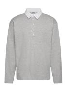 Rugby Shirt Tops Polos Long-sleeved Grey Weekday