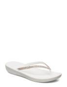Iqushion Sparkle Shoes Summer Shoes Sandals Flip Flops White FitFlop