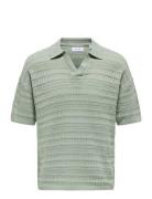 Onsgrayson Ds 5 Chochet Polo Knit Noos Tops Knitwear Short Sleeve Knit...