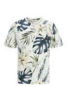 Jjhawaii Aop Tee Ss Crew Neck Tops T-Kortærmet Skjorte Blue Jack & J S