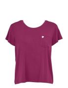 Softness T-Shirt Top Purple Missya