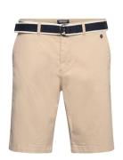 Dks Belted Bermuda Shorts Bottoms Shorts Chinos Shorts Beige Sebago
