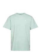 Cross Logo Organic Tee Tops T-Kortærmet Skjorte Green Clean Cut Copenh...