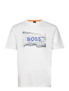Te_Logospace Tops T-Kortærmet Skjorte White BOSS