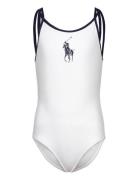 Big Pony -Piece Swimsuit Badedragt Badetøj White Ralph Lauren Kids