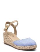 Chambray Mid Wedge Espad Sko Med Kilehæl Blue Tommy Hilfiger