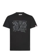 T-Shirt Regular Royal Eagle Tops T-Kortærmet Skjorte Black Replay