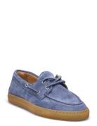 Cph160 Suede Leo Shoes Flat Loafers Blue Copenhagen Studios