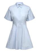 Isabelle Poplin Mini Shirt Drs Kort Kjole Blue French Connection