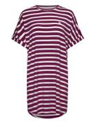 Softness Stripe Big Shirt Nattøj Purple Missya