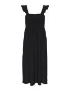 Pcluna Smock Strap Dress Sa Jrs Bc Knælang Kjole Black Pieces