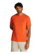 Monogram Imd Tee Tops T-Kortærmet Skjorte Orange Tommy Hilfiger