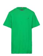 Essential Cotton Reg Tee Ss Tops T-Kortærmet Skjorte Green Tommy Hilfi...