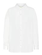 Sunnamw Boxy Shirt Tops Shirts Long-sleeved White My Essential Wardrob...