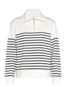 Breton Rib Half Zip Sweat Tops Knitwear Jumpers White GANT