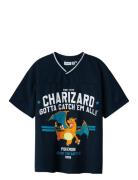 Nkmmilas Pokemon Nreg Ss Poly Top Sky Tops T-Kortærmet Skjorte Navy Na...