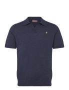 Randall Resort Polo Designers Knitwear Short Sleeve Knitted Polos Navy...