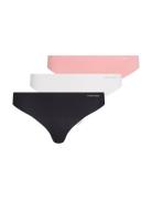 Thong 3Pk G-streng Undertøj Black Calvin Klein