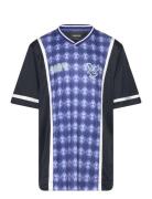 Printed Argyle T-Shirt Tops T-Kortærmet Skjorte Navy Lyle & Scott