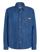 Regular Linear Denim Shirt Tops Shirts Denim Shirts Blue Calvin Klein ...