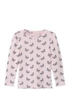 Nmfdyna Slim Ls Top Box Tops T-shirts Long-sleeved T-Skjorte Pink Name...