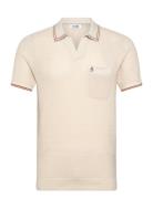 Cttn Mesh Tipped Jhn Tops Polos Short-sleeved Beige Original Penguin