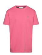 Shield Ss T-Shirt Tops T-Kortærmet Skjorte Pink GANT
