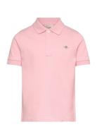 Shield Ss Pique Tops T-shirts Polo Shirts Short-sleeved Polo Shirts Pi...