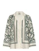 Over D Placed Print Shirt Tops Shirts Long-sleeved Cream Scotch & Soda