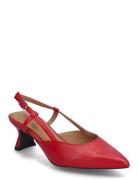 Women Open Toe Shoes Sling Backs Heeled Slingbacks Red NEWD.Tamaris