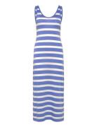 Striped Fluid Midi Jersey Dress Dresses Summer Dresses Blue GANT