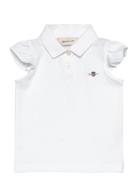 Ruffled Shield Pique Top Tops T-Kortærmet Skjorte White GANT