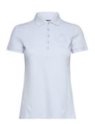 Floral-Logo Cotton Piqué Polo Shirt Tops T-shirts & Tops Polos Blue La...
