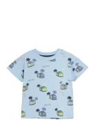 T-Shirt Ss Tops T-Kortærmet Skjorte Blue Minymo
