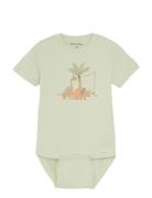 Body Ss Bodies Short-sleeved Green Minymo