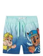 Nmmmabbe Paw Long Swimshorts Cplg Badeshorts Blue Name It
