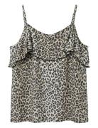 Nlfleosandy Sl Short Top Tops T-shirts Sleeveless Brown LMTD