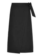 Vivienne Linen Skirt Skirts Knee-length & Midi Skirts Black Twist & Ta...