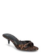 Leopard-Print Kitten-Heel Sandals Sandal Med Hæl Multi/patterned Mango
